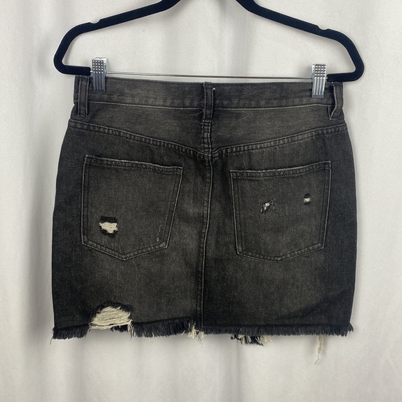 WE The Free Black Distressed Relaxed & Destroyed Skirt by Free People - Picture 8 of 12